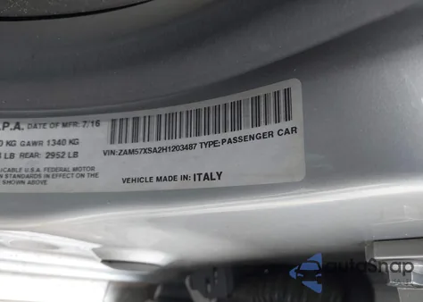 2017 Maserati Ghibli z USA, uszkodzony, nr VIN ZAM57XSA2H1203487